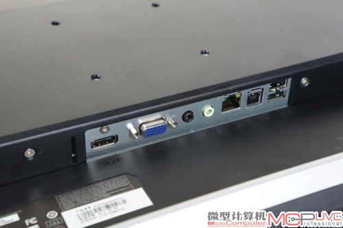 aoc e2258pwx的接口比较丰富,常用的hdmi,dvi,usb hid,usb,rj45网络